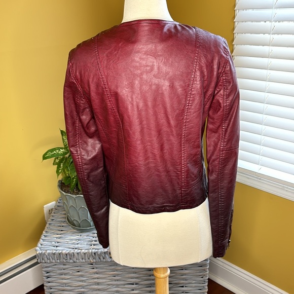 GUESS Red Vegan LeatherJacket - Picture 6 of 7